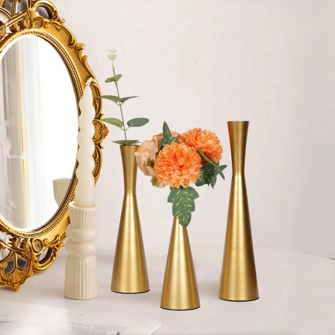 Gold Grace Candle Holder Set