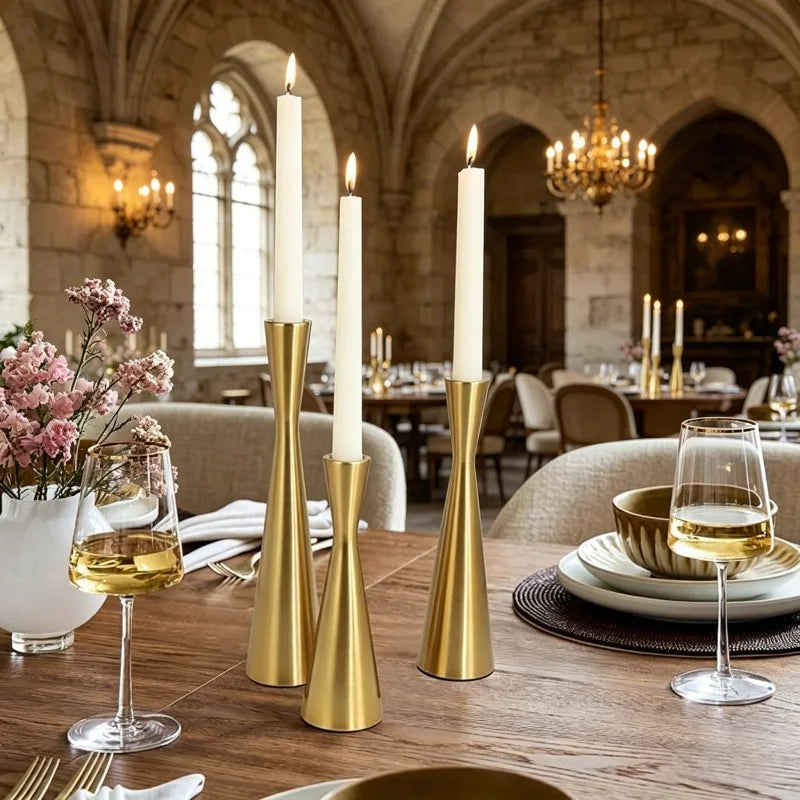 Gold Grace Candle Holder Set