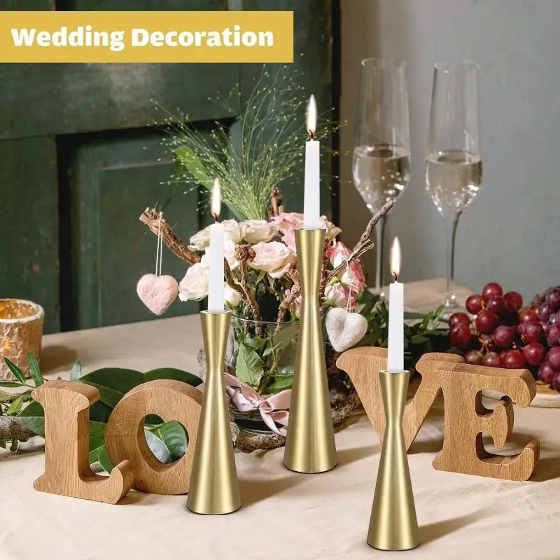 Gold Grace Candle Holder Set