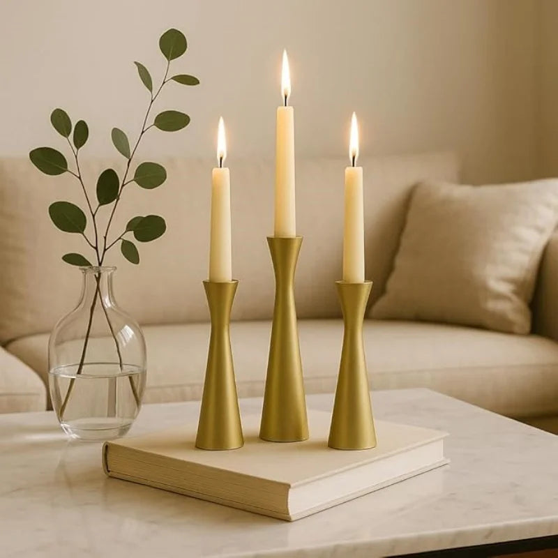 Gold Grace Candle Holder Set