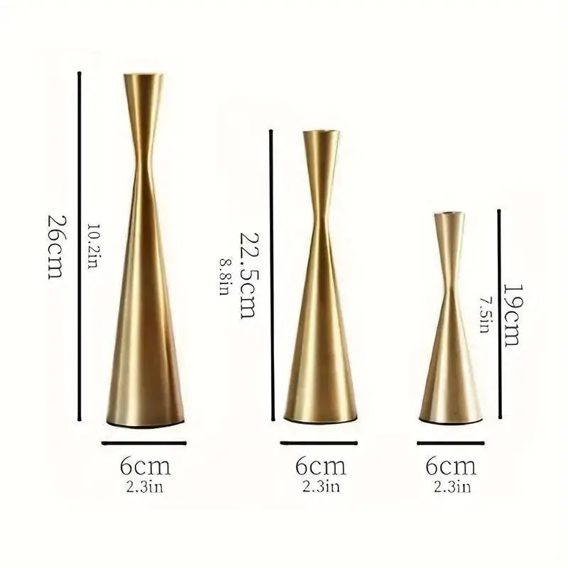 Gold Grace Candle Holder Set