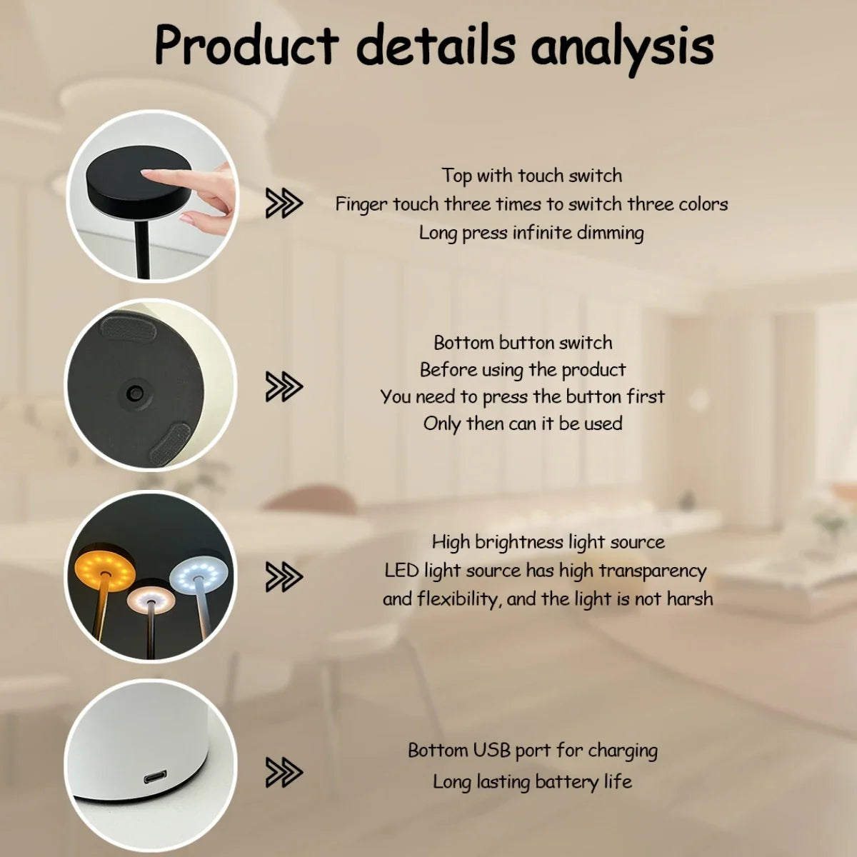 GlowTouch Bedside Lamp