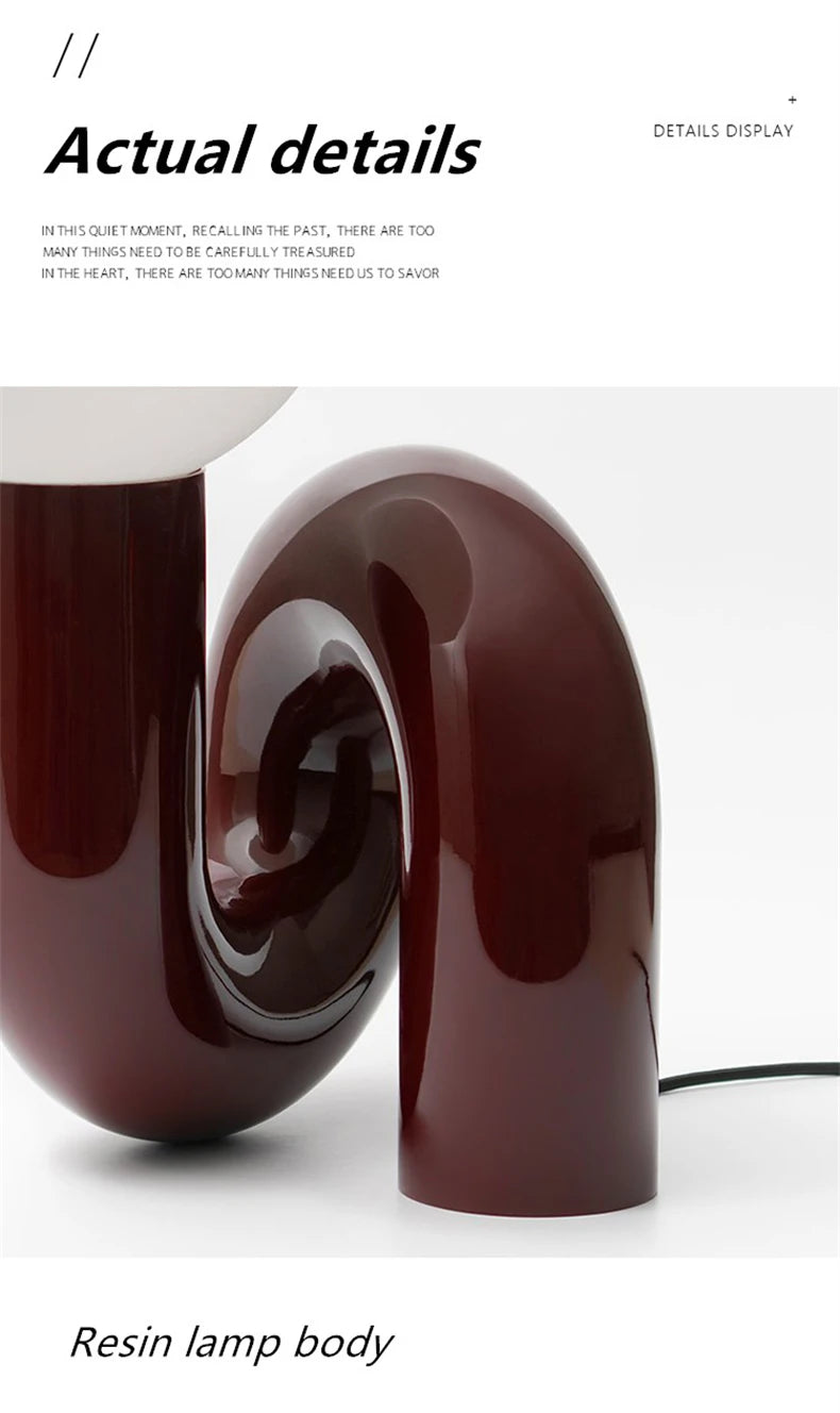 Nordic postmodern model desk lamp hotel children's room bedroom living room minimalist creative glass lamp study decoration lamp